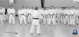 Sensei Zenei Oshiro est prêt à donner son stage au masterclass